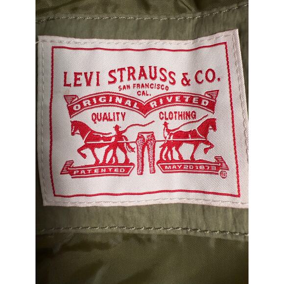 LEVIS Quilted Shacket Jacket Military Olive Womens Size MEDIUM - Picture 10 of 13